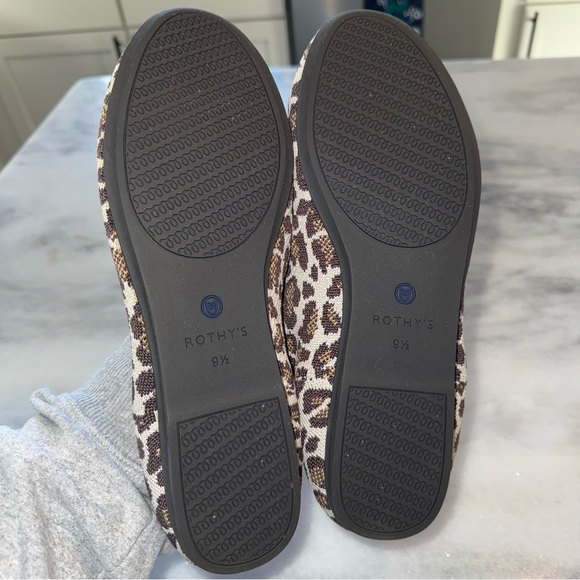 Rothys The Loafer Flats-Mocha Spot Leopard Animal Print-EUC-US Size 9.5 - Picture 6 of 11